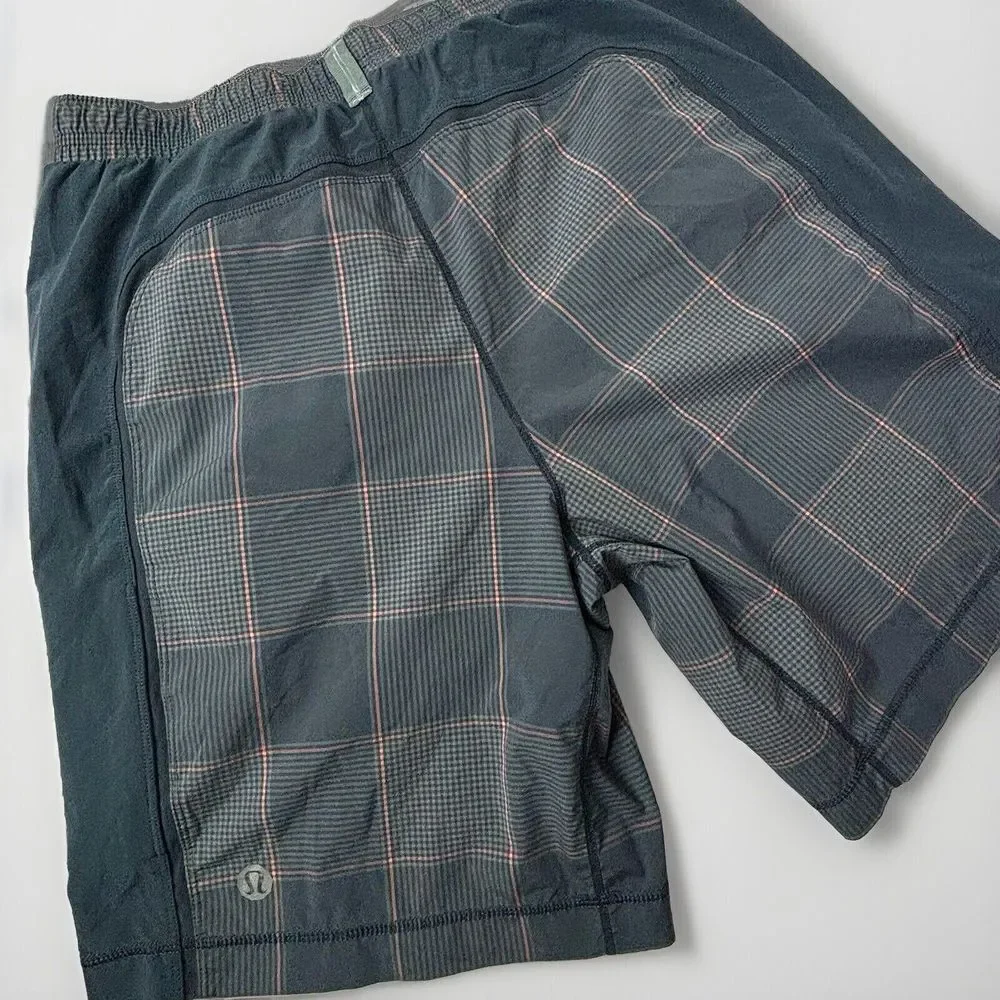 VTG Lululemon Pace Breaker Shorts Lined Plaid 9